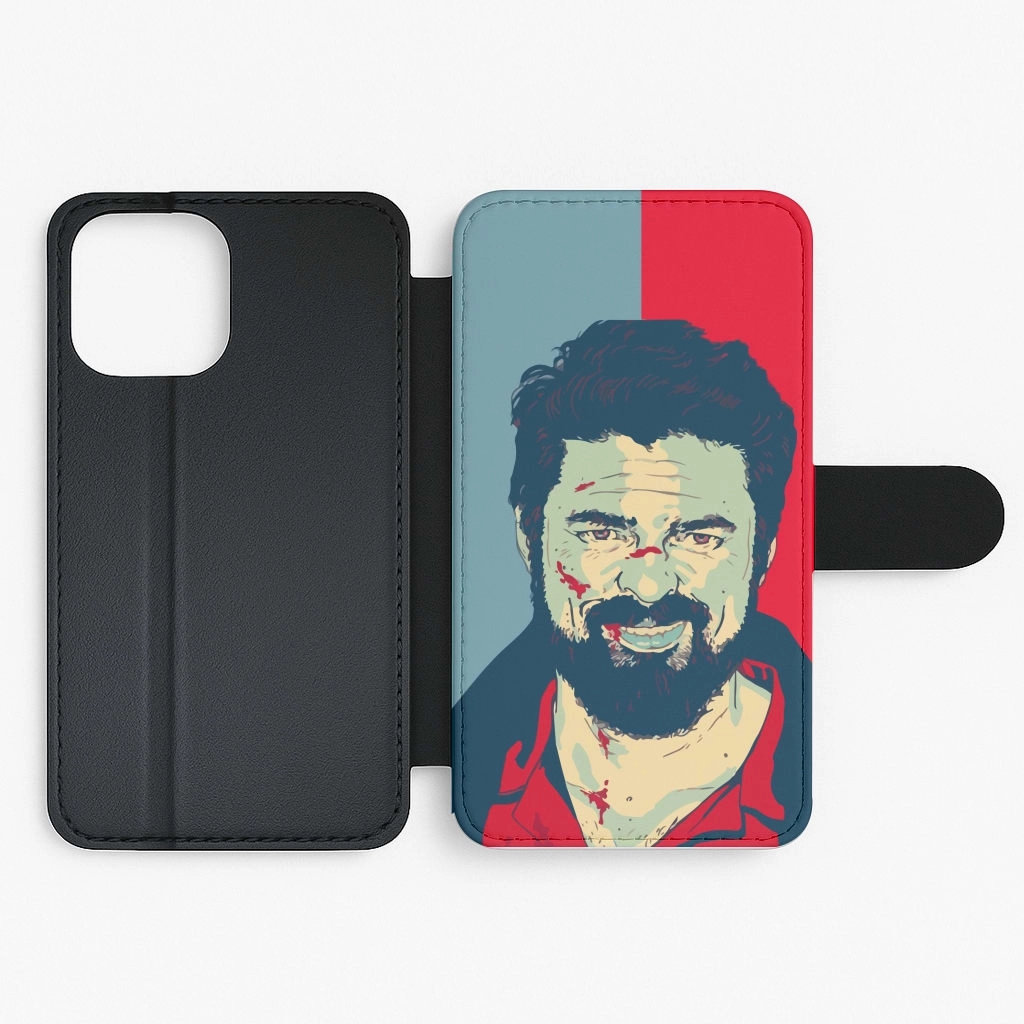 Billy Butcher Face Flip / Wallet Phone Case Protective Form Texture