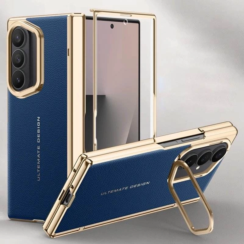 Glossy Look Golden Royal Luxe Kickstand Case