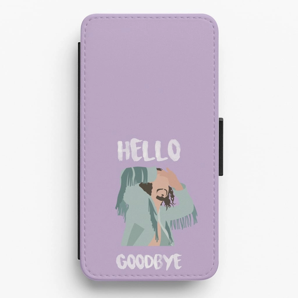 Hello Goodbye Flip / Wallet Phone Case Hybrid Texture Wear resistant