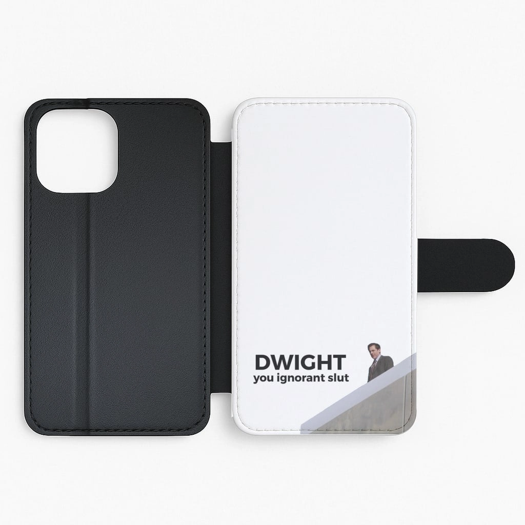 Modern Touch Luxury Pattern Dwight, You Ignorant Slut Flip / Wallet Phone Case