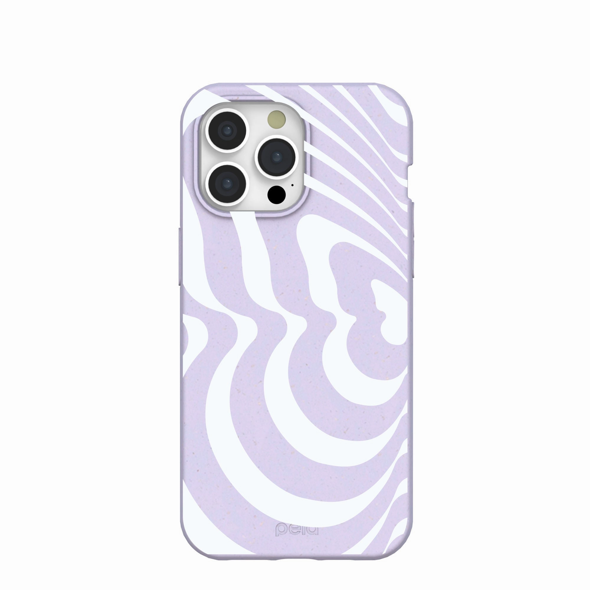 Classic Finish Matte Pattern Layer Lavender Flutter Left iPhone 15 Pro Max Case