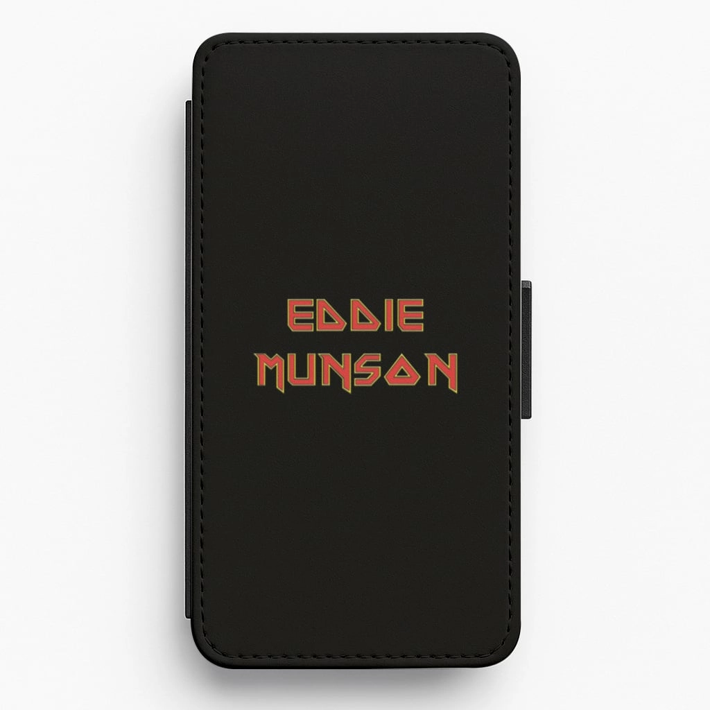 Clear Pattern Eddie Munson Text Flip / Wallet Phone Case