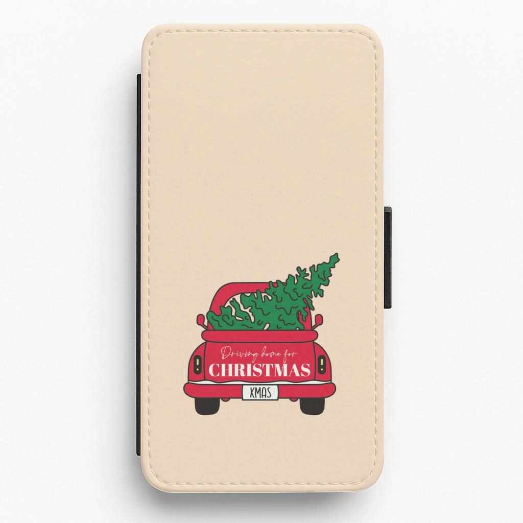 Simple Style Durable Look Driving Home For Christmas Truck Flip / Wallet Phone Case