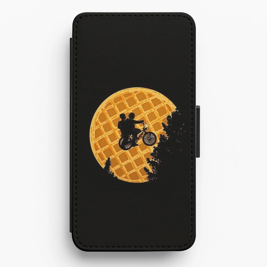 Eggo Moon Flip Wallet Phone Case Matte Texture Finish