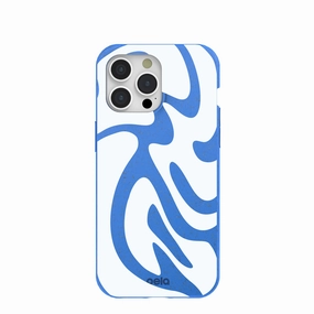 Clear View Durable Shell Electric Blue Blue Crush iPhone 15 Pro Max Case