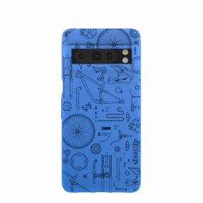 Precision Cutouts Premium Surface Finish Electric Blue Changing Gears Google Pixel 8 Pro Case