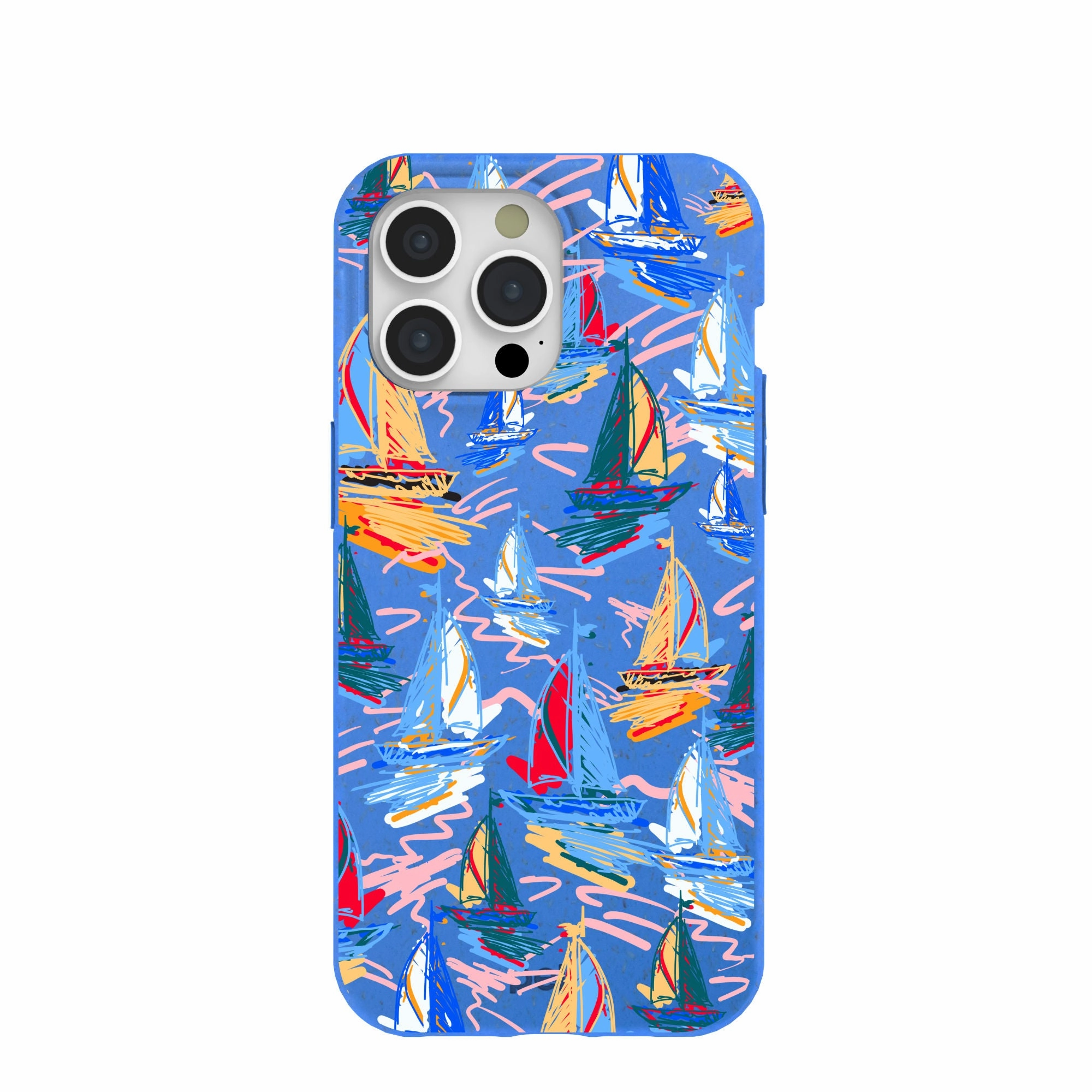 Printed Artwork Electric Blue Dockside Dreams iPhone 15 Pro Max Case