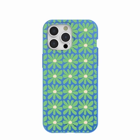 Elegant Pattern Electric Blue Flower Child iPhone 15 Pro Max Case