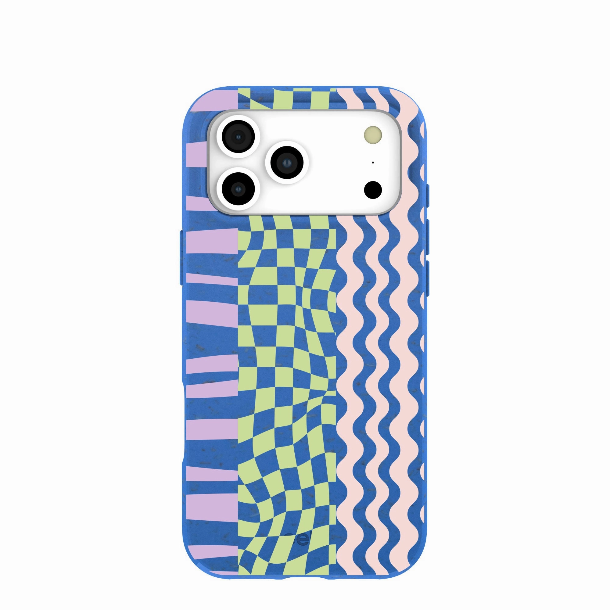 Hybrid Pattern Electric Blue Mixed Up iPhone 17 Pro Max Case