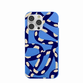Hybrid Material Build Modern Finish Electric Blue Noodles iPhone 14 Pro Max Case