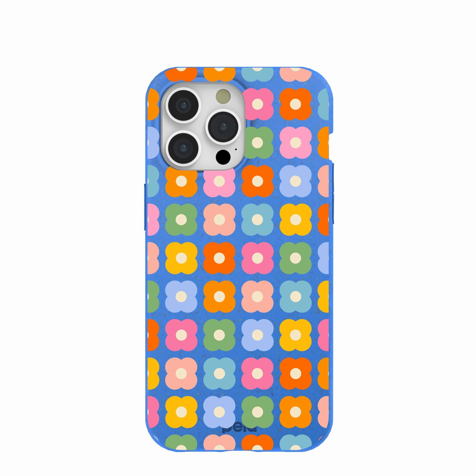 Comfort Shield Texture Smooth Look Texture Electric Blue Petal Pop iPhone 15 Pro Max Case