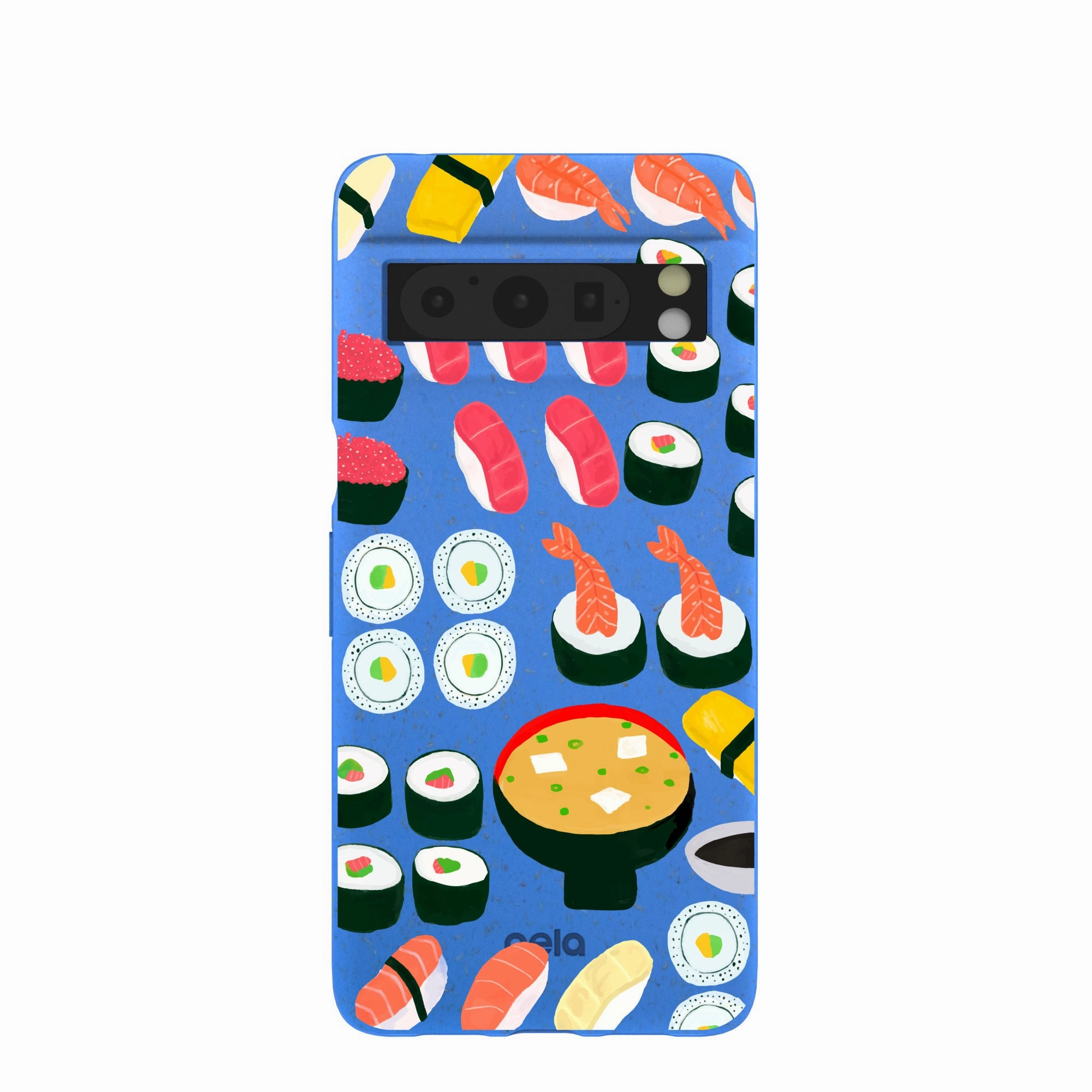 Electric Blue Sushi Night Google Pixel 8 Pro Case Wireless charging Hybrid Edge
