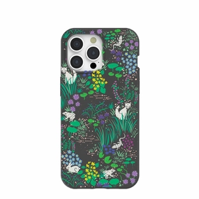 Gloss Layer Finish Vivid Pattern Black Midnight Pond iPhone 15 Pro Max Case