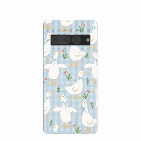 Durable Texture Build Powder Blue Blooming Quackers Google Pixel 7 Pro Case