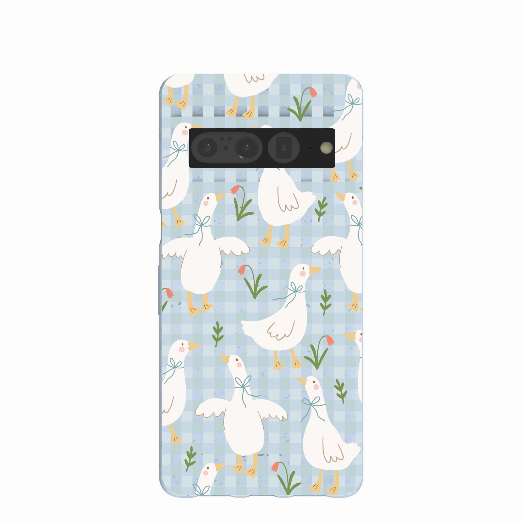 Durable Texture Build Powder Blue Blooming Quackers Google Pixel 7 Pro Case