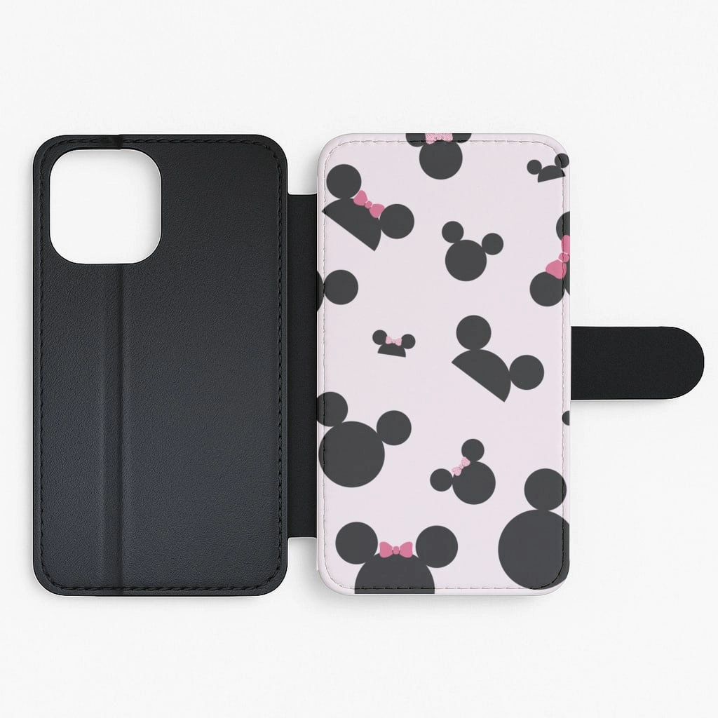 Durable Grip Elegant Finish Design Mice Hats Flip / Wallet Phone Case