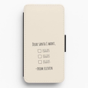 dust protection Eleven's Christmas List Flip / Wallet Phone Case