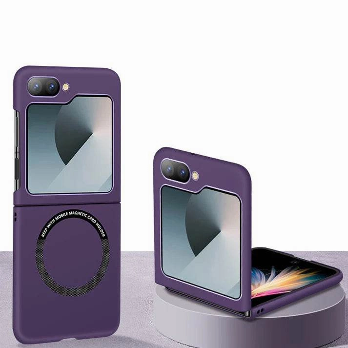 Galaxy Z Flip Series Ultra Thin Matte Folding Magsafe Case Luxury Texture Vivid Pattern Design