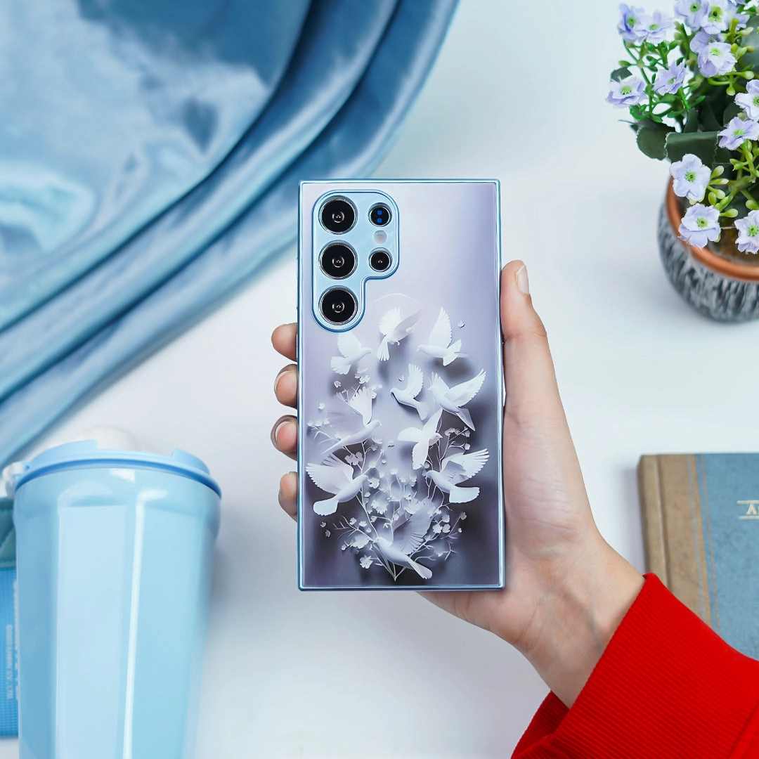 Serene Peace Dove Design Case - Samsung Light Frame Slim Fitment