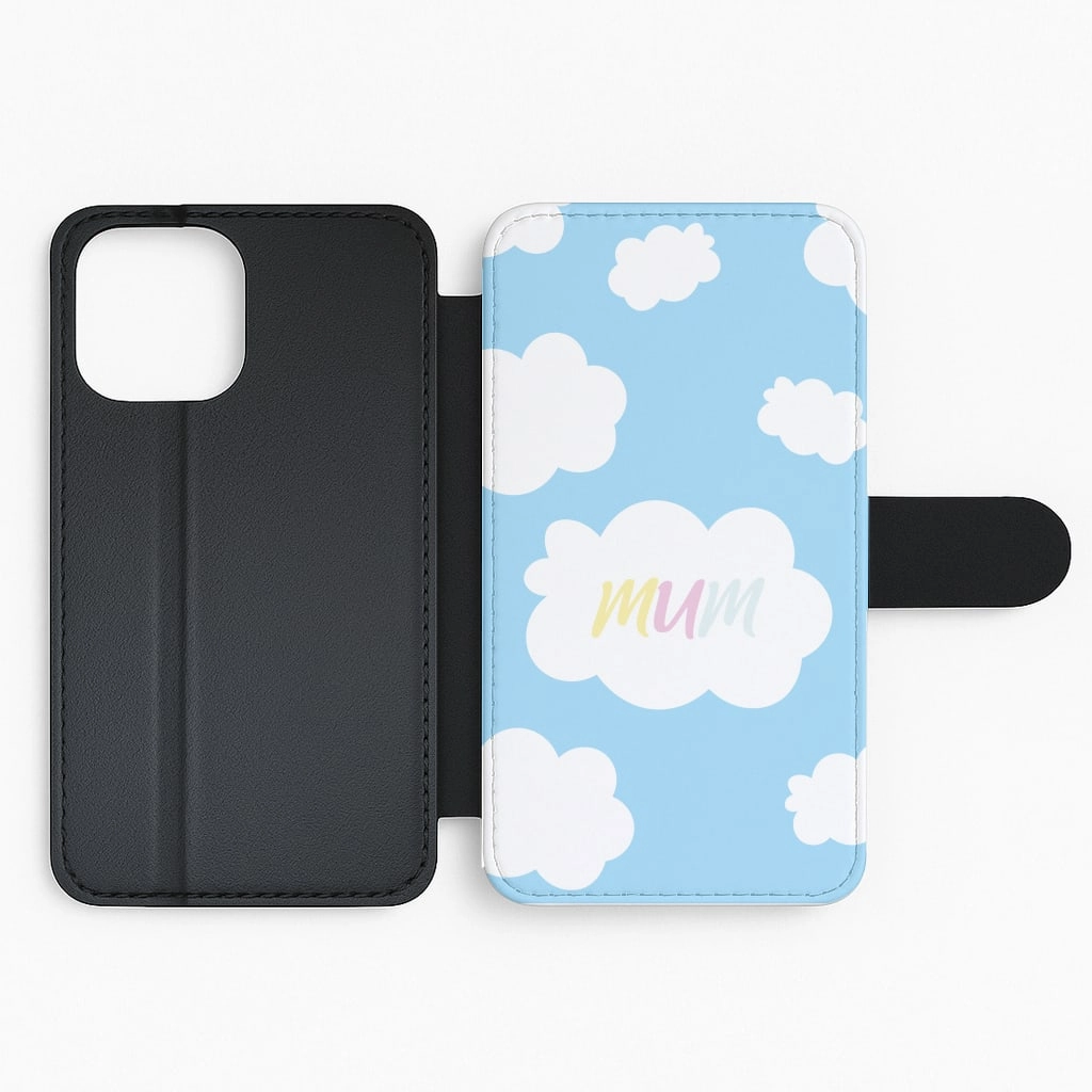 Polished Texture Design Practical Design Clouds - Mothers Day Flip / Wallet Phone Case
