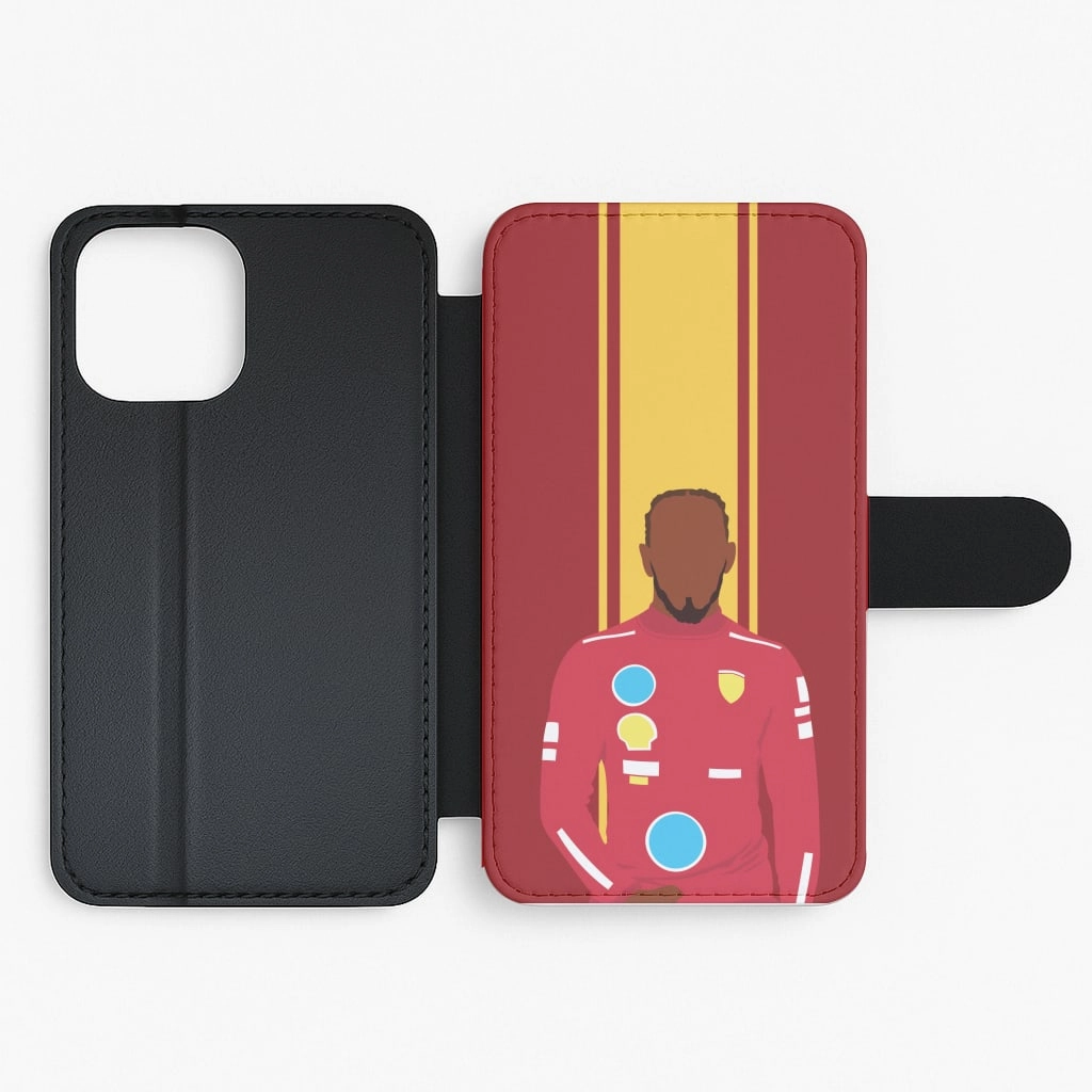 Handy Use Tactile Feel Hamilton In Red Flip / Wallet Phone Case