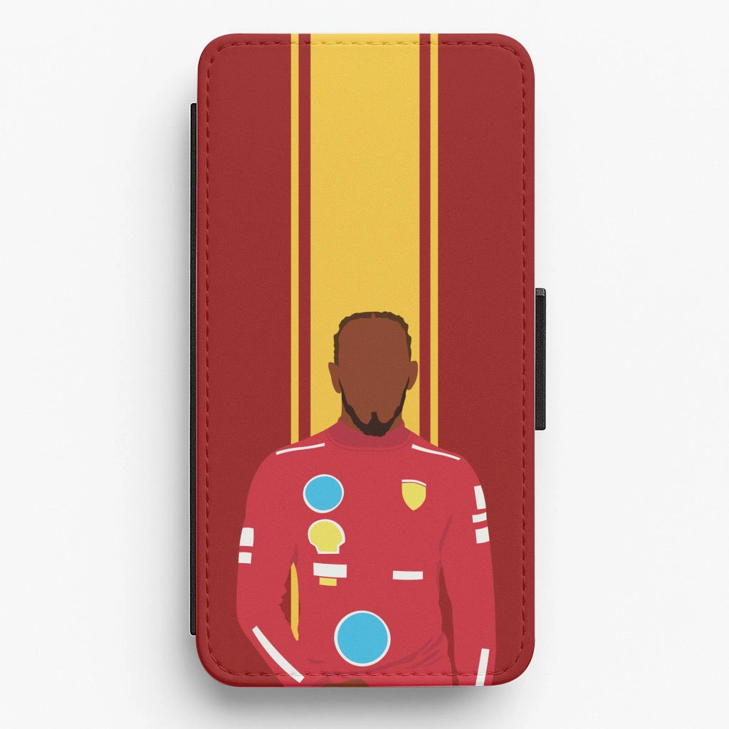 Stylish Aesthetic Enhanced grip Hamilton In Red Flip / Wallet Phone Case
