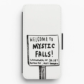 Welcome to Mystic Falls - VD Flip / Wallet Phone Case Textured Surface