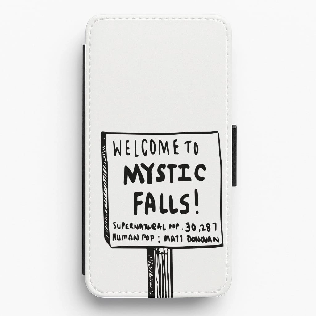 Welcome to Mystic Falls - VD Flip / Wallet Phone Case Textured Surface