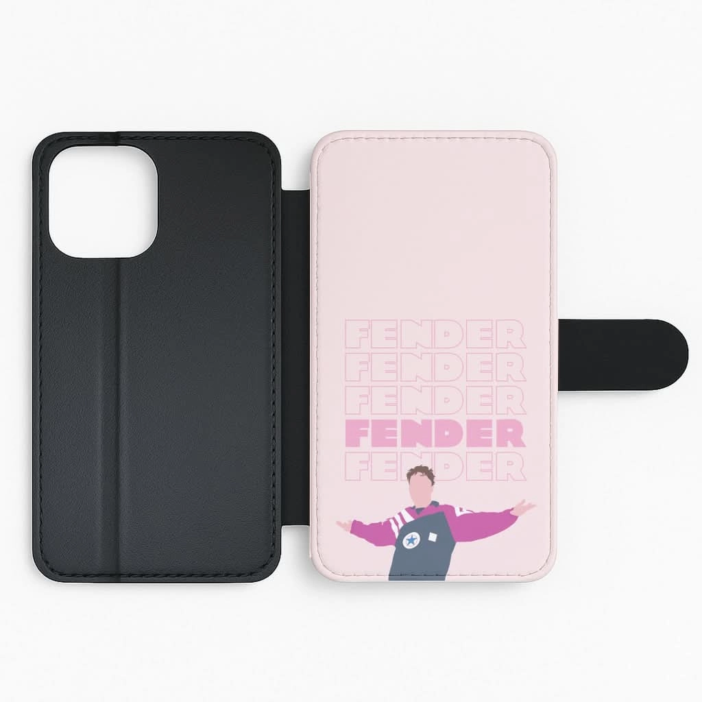 Fender Pink Sports Jersey Flip / Wallet Phone Case Soft touch layer Flexible Surface Texture