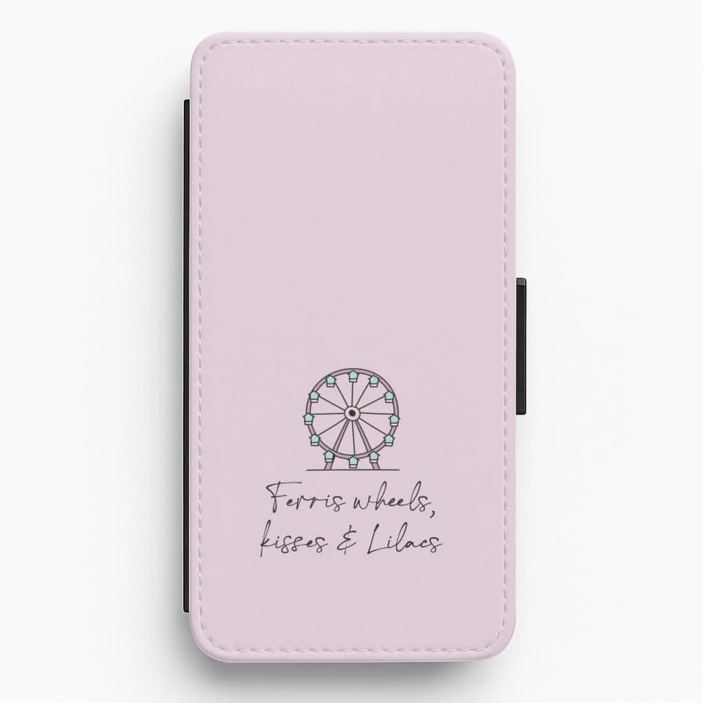 Ferris Wheels, Kisses & Lilacs Flip / Wallet Phone Case Rugged Design