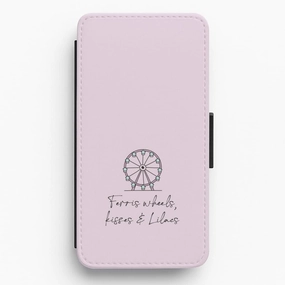 Ferris Wheels, Kisses & Lilacs Flip / Wallet Phone Case Rugged Design