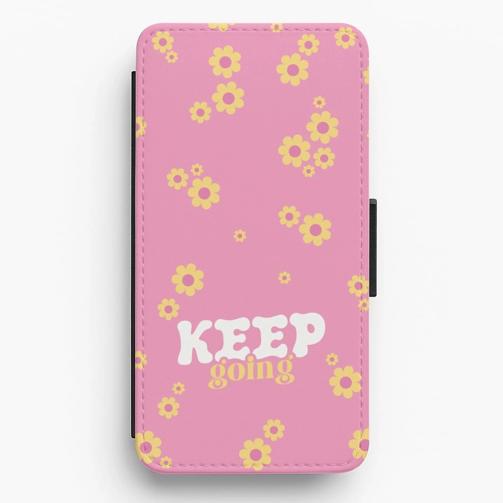 Keep Going Flip / Wallet Phone Case Rugged Build