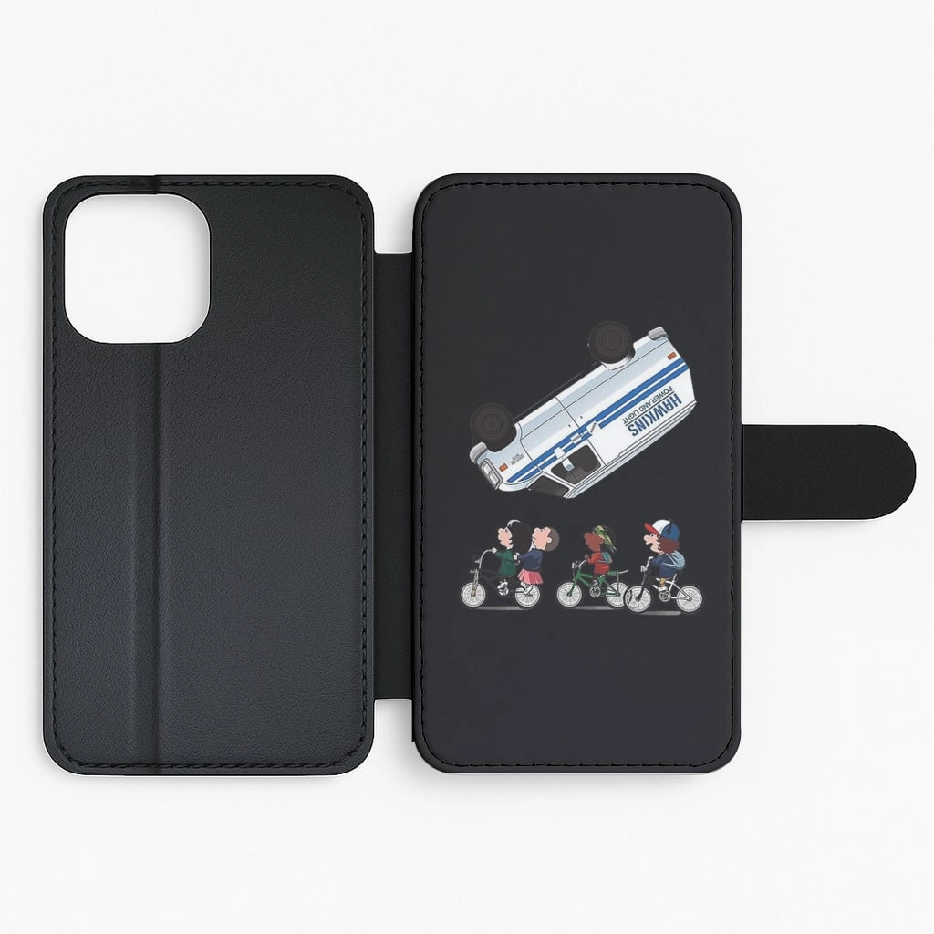 Soft Surface Raised Bezels Van Flip Flip / Wallet Phone Case