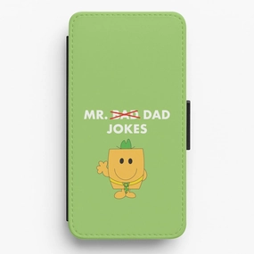 Refined Style Easy Removal Mr Dad Jokes - Personalised Father's Day Flip / Wallet Phone Case