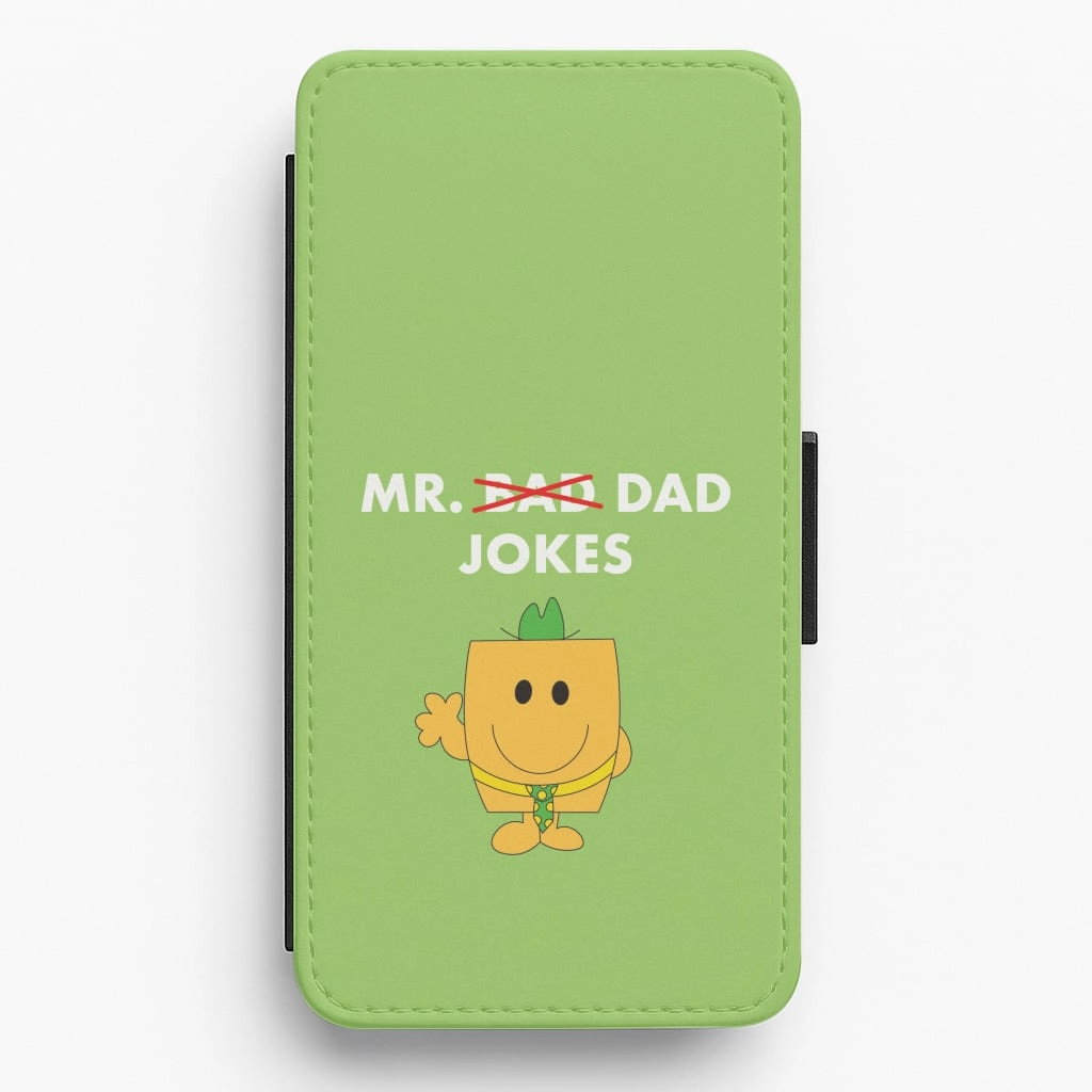 Refined Style Easy Removal Mr Dad Jokes - Personalised Father's Day Flip / Wallet Phone Case