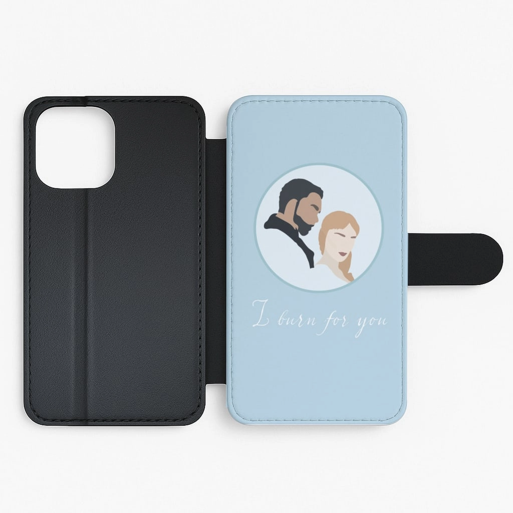 Hybrid Material Build I Burn For You - Bridgerton Flip / Wallet Phone Case