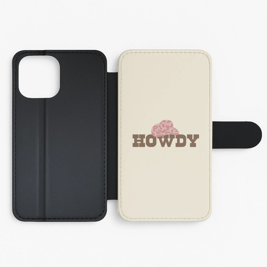 Sleek Form Modern Look Howdy - Western  Flip / Wallet Phone Case
