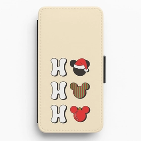 Ho Ho Ho Mickey Flip / Wallet Phone Case Futuristic style