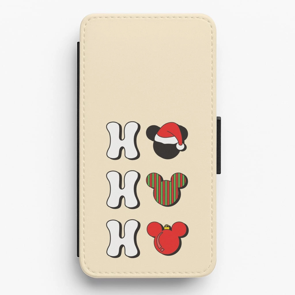 Ho Ho Ho Mickey Flip / Wallet Phone Case Futuristic style