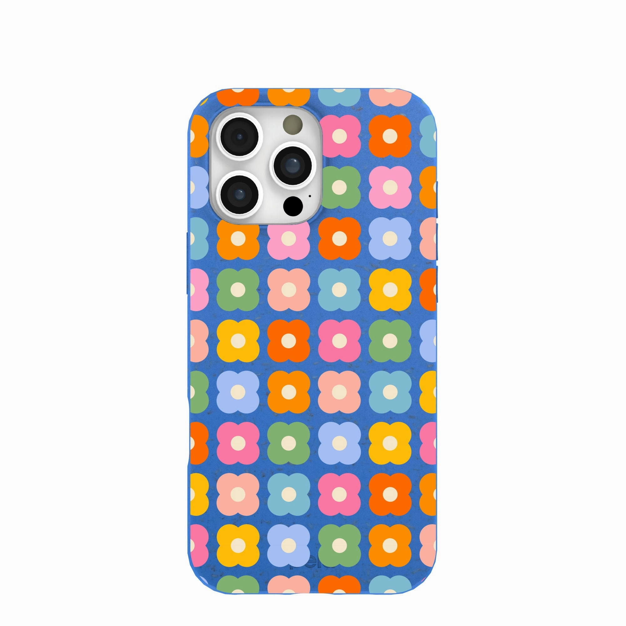 Polished Style Electric Blue Petal Pop iPhone 16 Pro Max Case