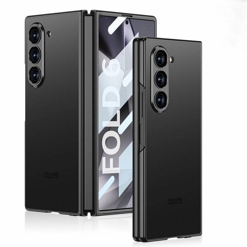 Galaxy Z Fold Series Deluxe Matte Robust Frame Case Minimal Pattern Texture Wireless charging