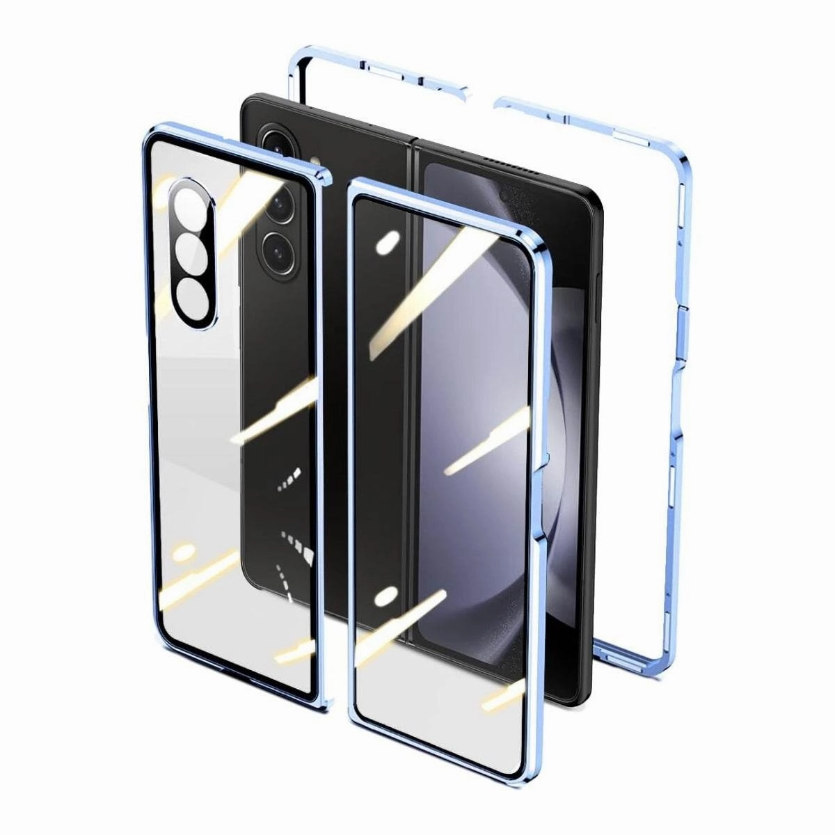 Minimalist Aesthetic Galaxy Z Fold Series (Front Back) Protection Magnetic Fit Case