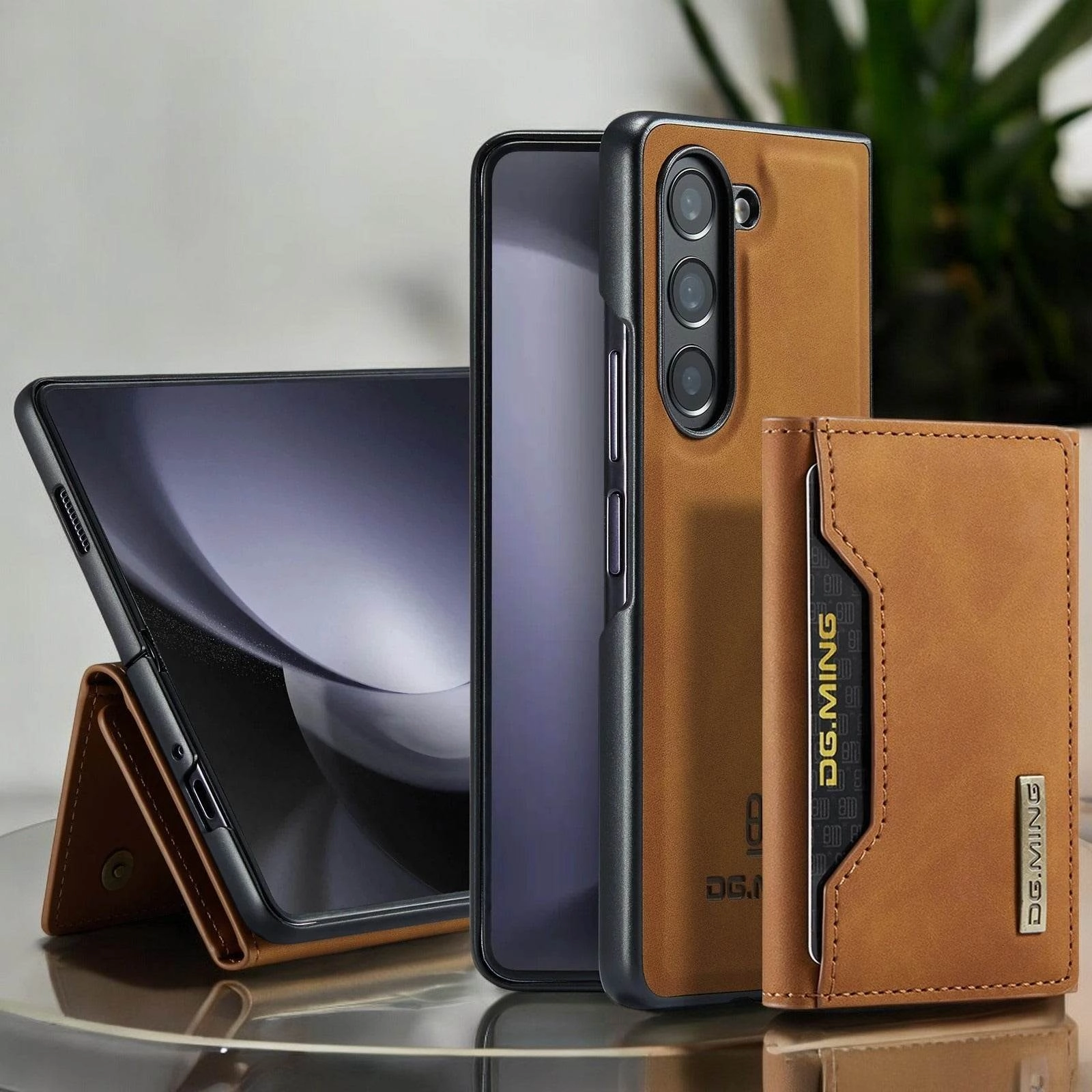 Comfort Texture Layer Galaxy Z Fold Series Versatile Magnetic Leather Wallet Case