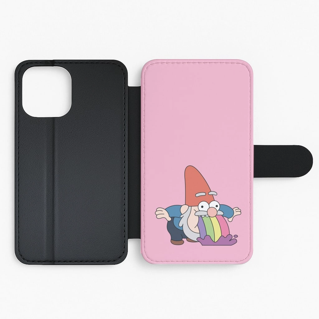 Garden Gnome Rainbow Flip / Wallet Phone Case Minimal Protection