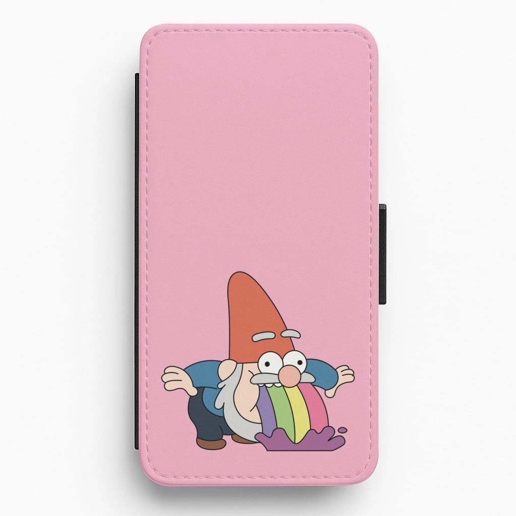 Impact Cushion Fashion Design Garden Gnome Rainbow Flip / Wallet Phone Case