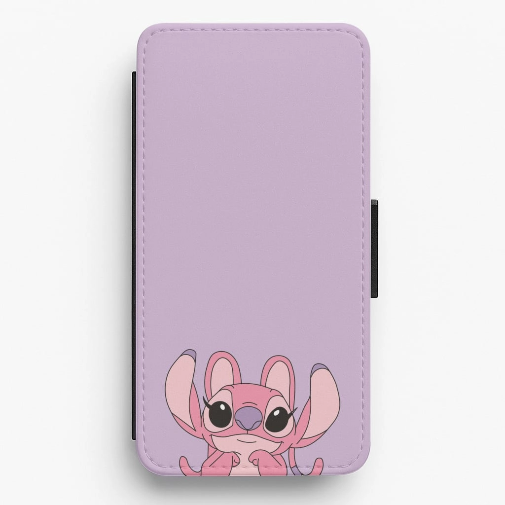 Easy Removal Creative Artwork Gazing - Pink Alien Flip / Wallet Phone Case