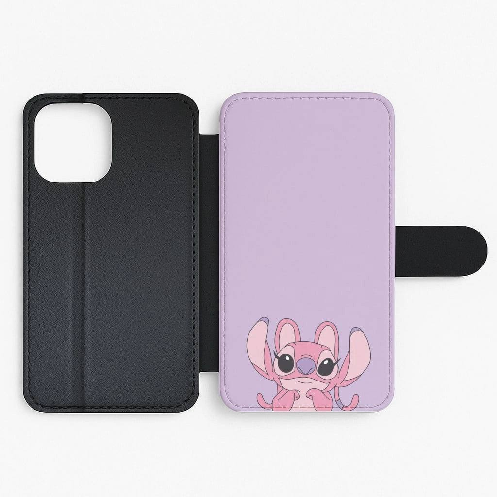 Gazing - Pink Alien Flip / Wallet Phone Case Light Frame