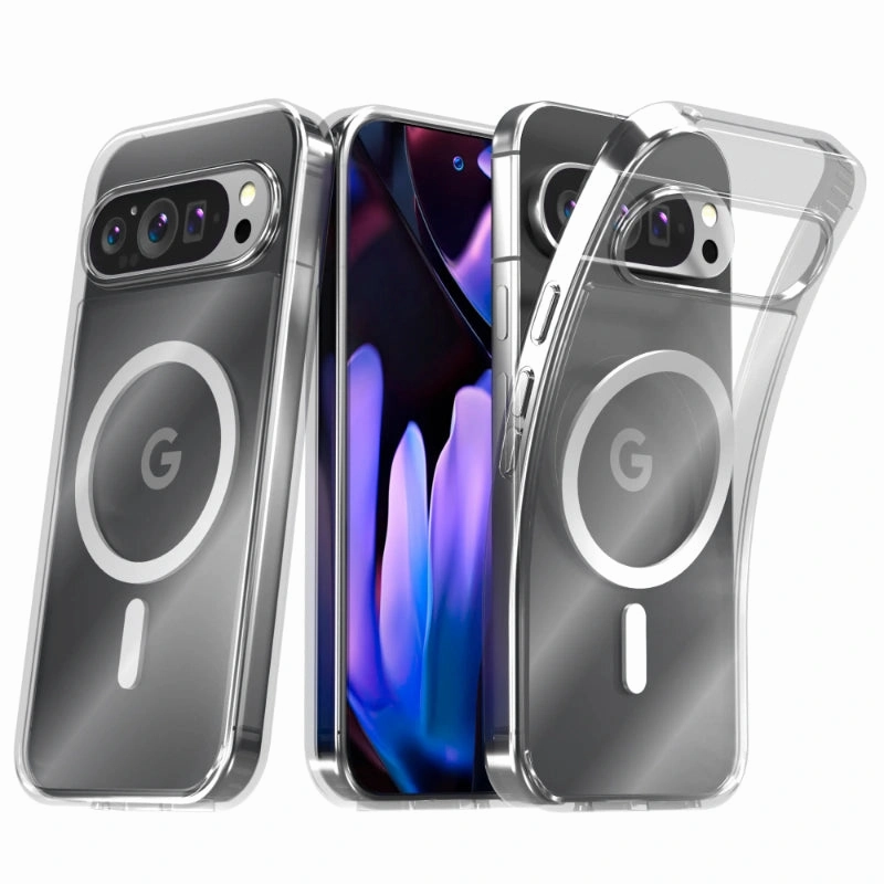 Durable Surface Universal Fit Google Pixel 9 Pro XL 6.8" (2024) Hybrid Shockproof Clear Slim Acrylic Case with MagSafe