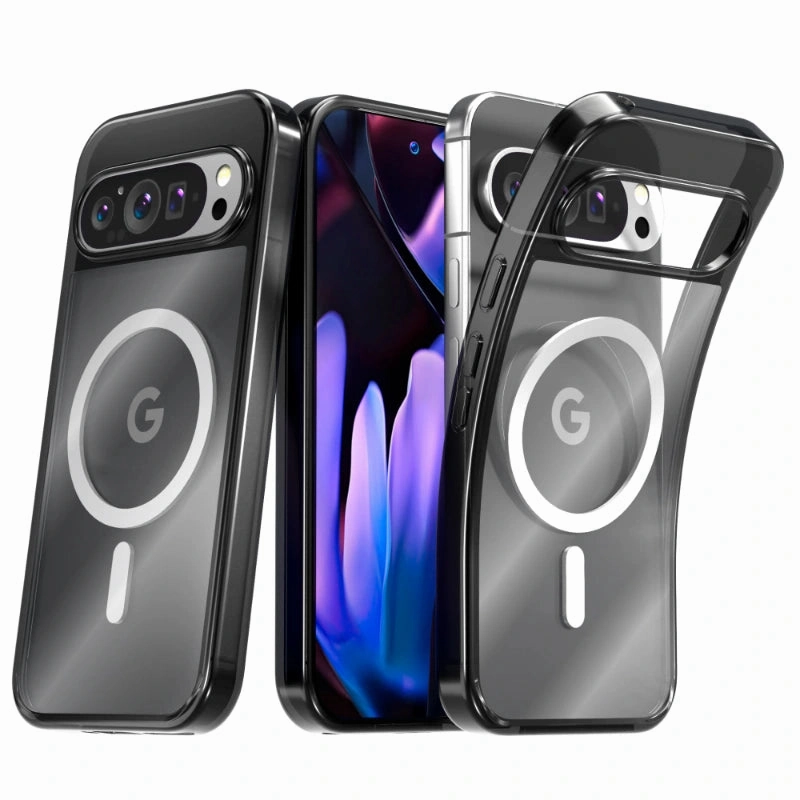 Refined Pattern Vivid Texture Google Pixel 9 Pro XL 6.8" (2024) Hybrid Shockproof Clear Slim Acrylic Case with MagSafe