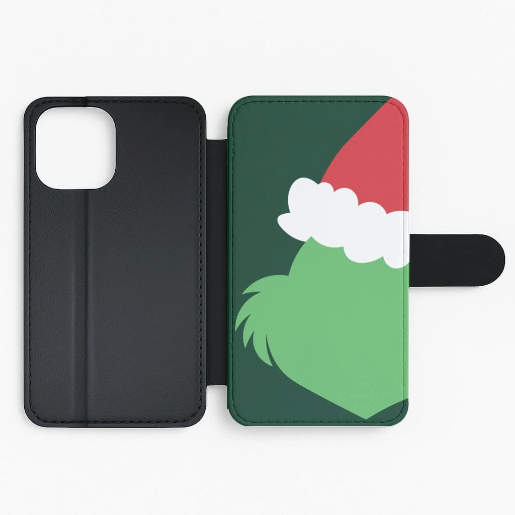 Green Creature Faceless Flip / Wallet Phone Case Comfort Pattern Texture Lightweight Grip